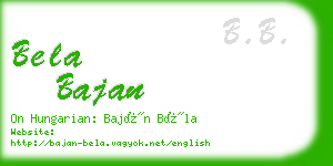 bela bajan business card